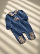 Mayoral Velour Babygrow - Blueberry image