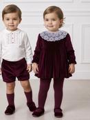 Miranda Velvet Dress - Burgundy image