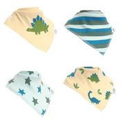 Ziggle Dinos &amp; Stripes Bib Set - Pack 4