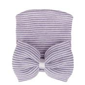 Newborn Baby's Bow Hat - Lavender image
