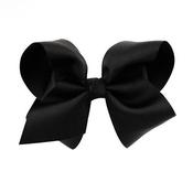 Girl's Ribbon Bow Clip - Black image