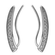 Sterling Silver Curved Row Climber Earring image