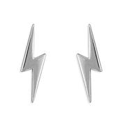 Sterling Silver Lightning Bolt Stud Earring image