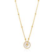 Ania Haie Gold Mother of Pearl disc Necklace image