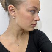 Dainty Pearl Drop Earrings image