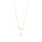SJSB1461 Infinity necklace with heart attached image
