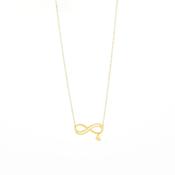 SJSB1707 Infinity necklace with mini heart image