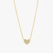 SJSB5758 mini heart necklace with zirconia image