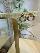 Gold subtle statement stud earring 1