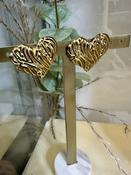 Gold heart earring