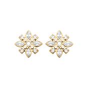 True Story Cubic Zirconia Floral Stud Earrings image