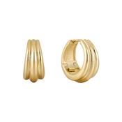I Know Love Ribbed Hoop Earrings image