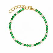 Jade Glow Green CZ Tennis Bracelet image