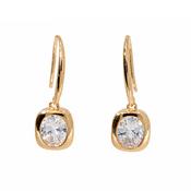 Quiet the Mind Bezel CZ Drop Earrings image