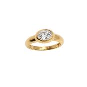 Sense of Balance Ring Bezel Set Oval CZ image