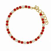 Soul on Fire Red & White CZ Tennis Bracelet
