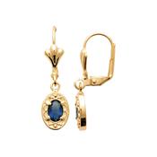 Nostalgia Earrings Sapphire Blue CZ image