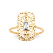 Timeless Aura Art Deco Baguette CZ Ring image