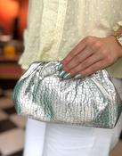 Sora Silver Clutch Bag image
