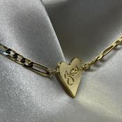Don’t Kill MyVibe Grá Mór - Heart Shaped Pendant On Figaro Chain Necklace image