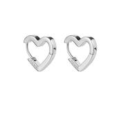 Don’t Kill My Vibe - Not Yer Average Heart Hoop Earring Silver