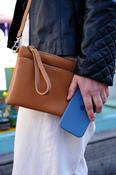 Sienna Crossbody Clutch Tan image