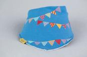BabyBoo Party Time Blue Organic Cotton Bib