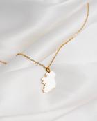 Fíor Ireland Map Necklace Gold image