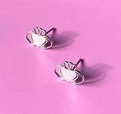 Don’t Kill My Vibe - Heart Strong Beag Claddagh Stud Earrings Silver