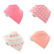 Ziggle Hearts and Bows baby bib Set image