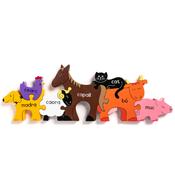 Alphabet Jigsaw Irish Farm Animal Wooden image