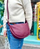 Genoa Leather Crossbody Bag Burgundy image