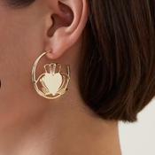 Don’t Kill My Vibe Heart Strong Claddagh Hoop Earring