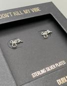 Don’t Kill My Vibe - Grà Stud Earrings, Silver