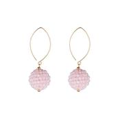 Momuse Gold Filled Pink Cluster Earrings