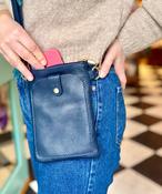 Rimini Leather Crossbody, Navy image