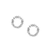 Silver Crystal Cluster Earrings image