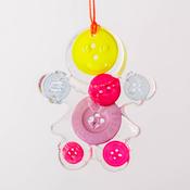 Button Gingerbread Woman Decoration