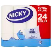 Nicky Soft Touch Toilet Roll 1  x 24 roll pack image