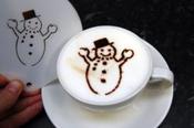 Happy Snowman Stencil image