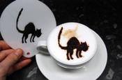 Halloween Scary Cat Stencil
