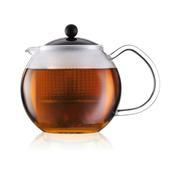 Bodum Assam Tea Press with Glass Handle Black Lid - 0.5L