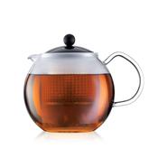 Bodum Assam Tea Press With Glass Handle Black Lid - 1L