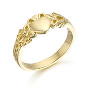 9ct Gold Claddagh Celtic Knot Ring image