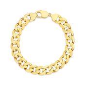 9k Yellow Gold Curb Link Chain Bracelet image