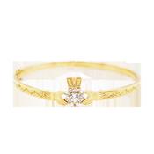 Gold Filled CZ Claddagh Bangle