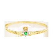 Gold Filled CZ Claddagh Bangle