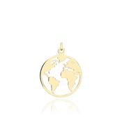 9ct Gold "World Map" Necklace image