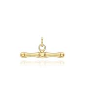 9CT YELLOW GOLD DOG BONE T-BAR PENDANT image