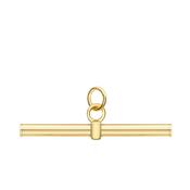 9ct Yellow Gold Round T-Bar Pendant